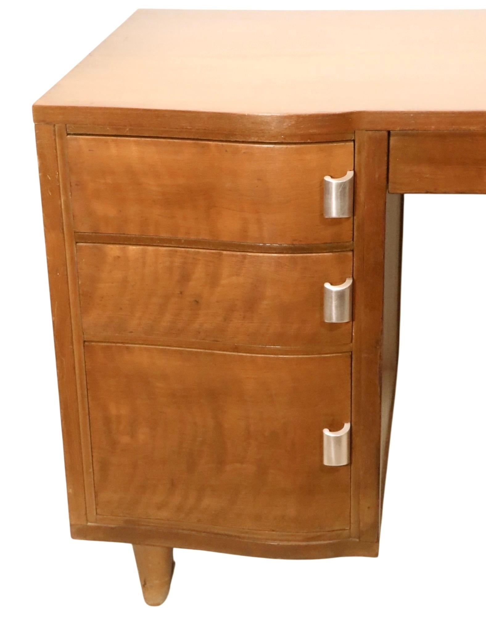 Aluminum Mid Century Saarinen for Johnson Furniture Drop Side Desk c. 1950's For Sale