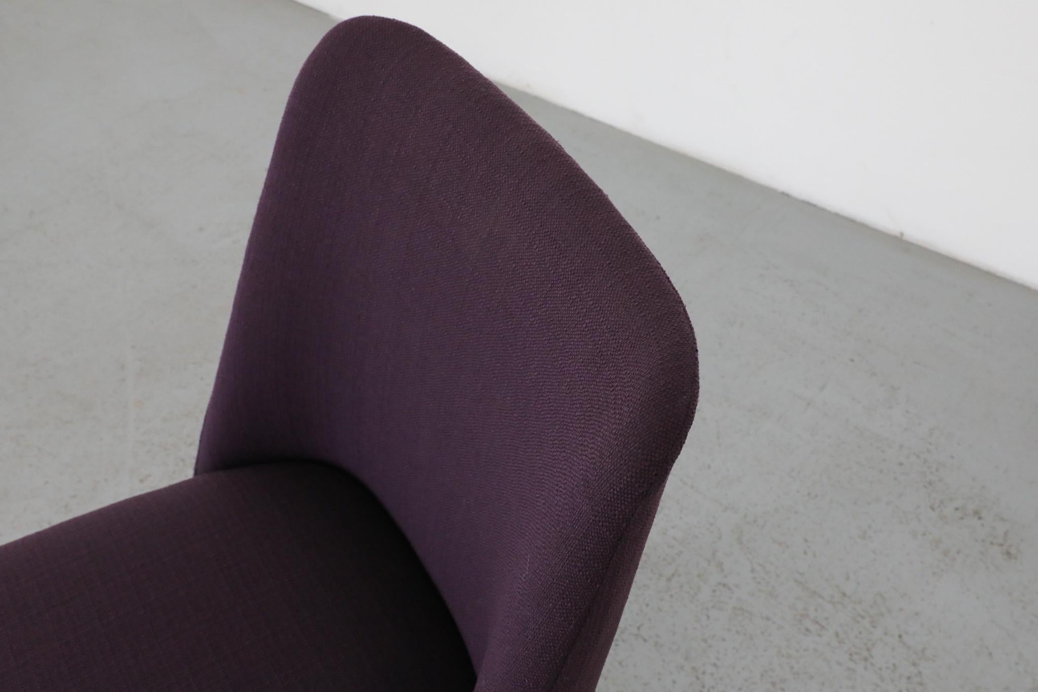 Mid-Century Saarinen Style Cocktail Chair with New Purple Upholstery For Sale 5
