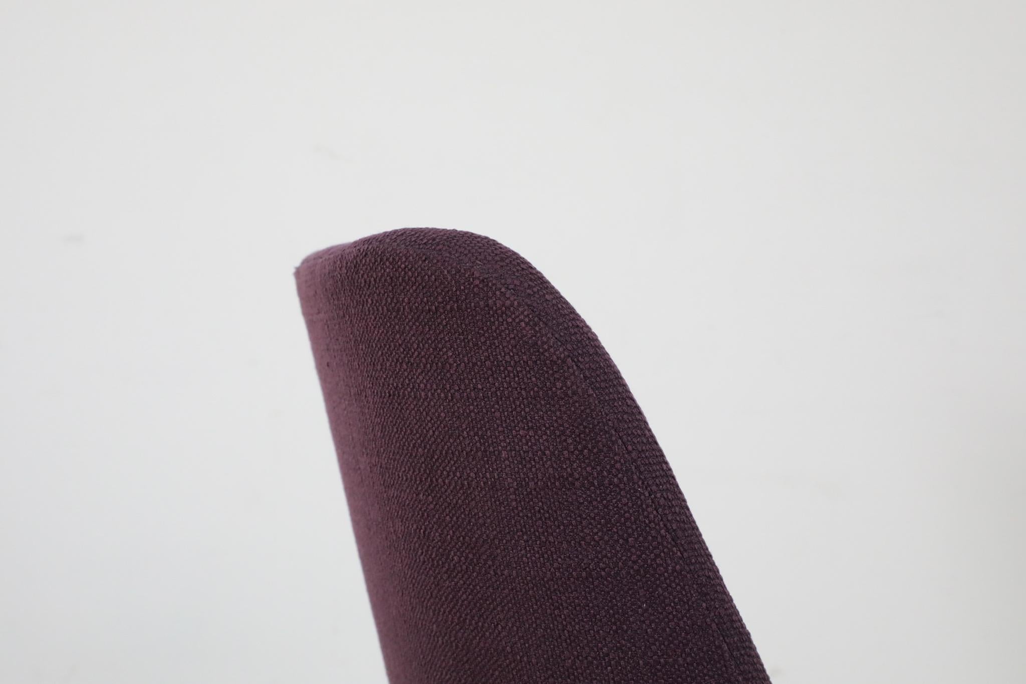 Mid-Century Saarinen Style Cocktail Chair with New Purple Upholstery For Sale 9