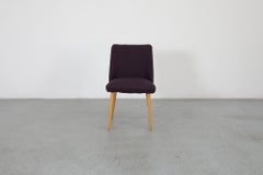 Mid-Century Saarinen Style Cocktail Chair with New Purple Upholstery