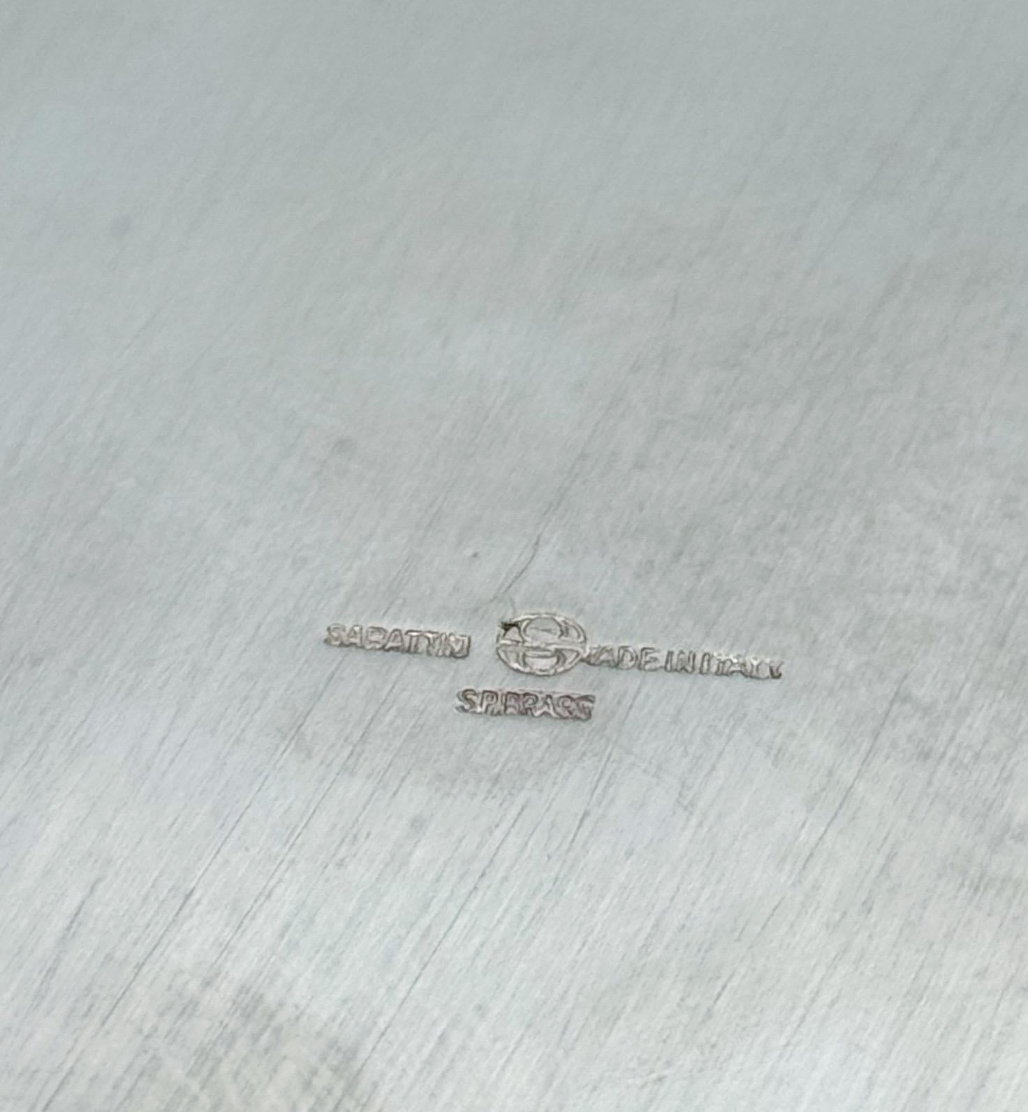 XX secolo Scaldabicchieri Sabattini di metà secolo placcato in argento, Italia, anni '70 in vendita