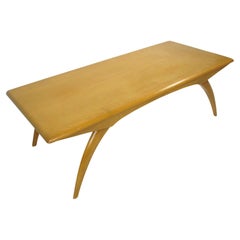 Heywood Wakefield Mid Century Saber Leg Coffee Table by Leo Jiranek