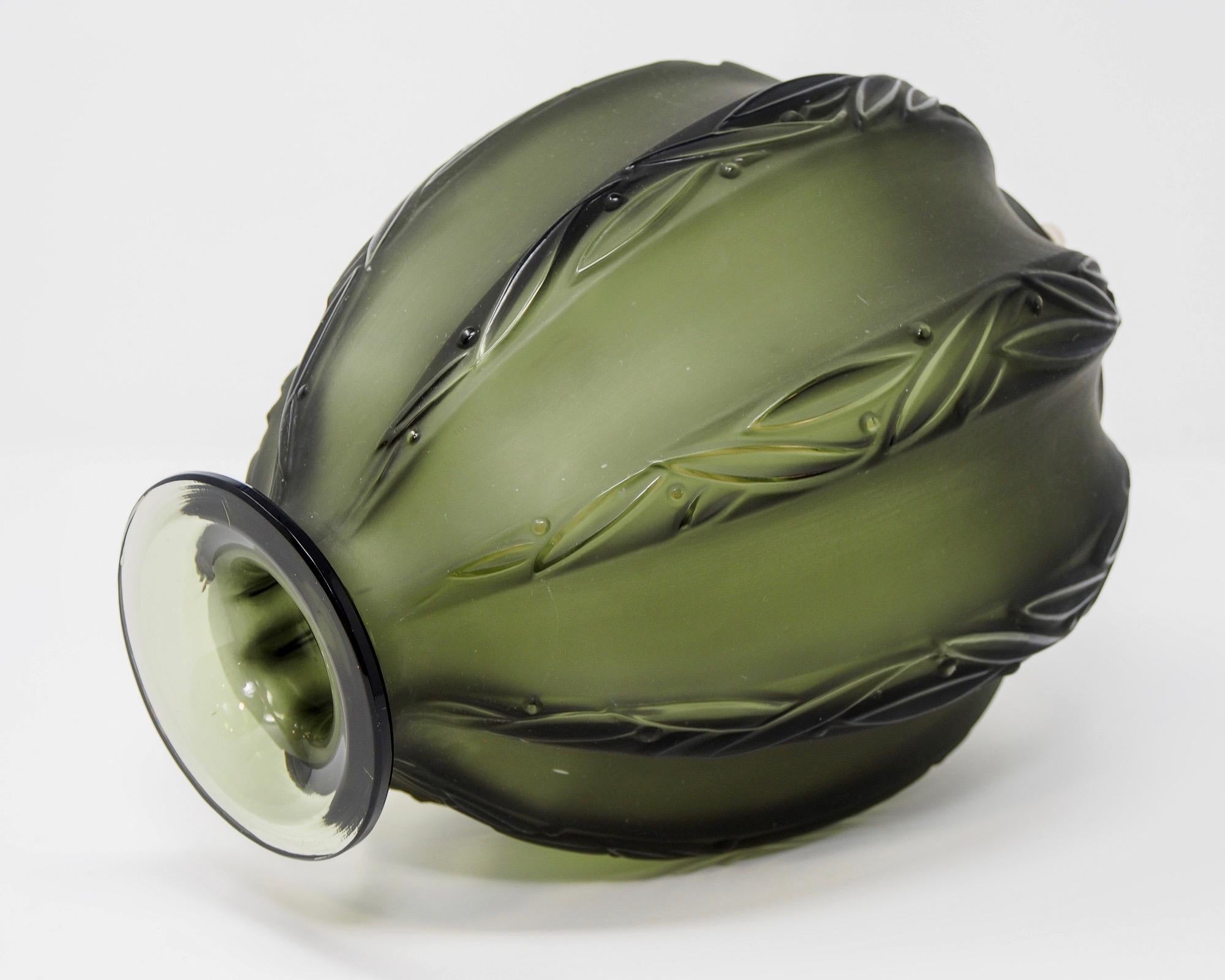 Sabino Art Glass Vase aus der Mitte des Jahrhunderts (Glaskunst) im Angebot