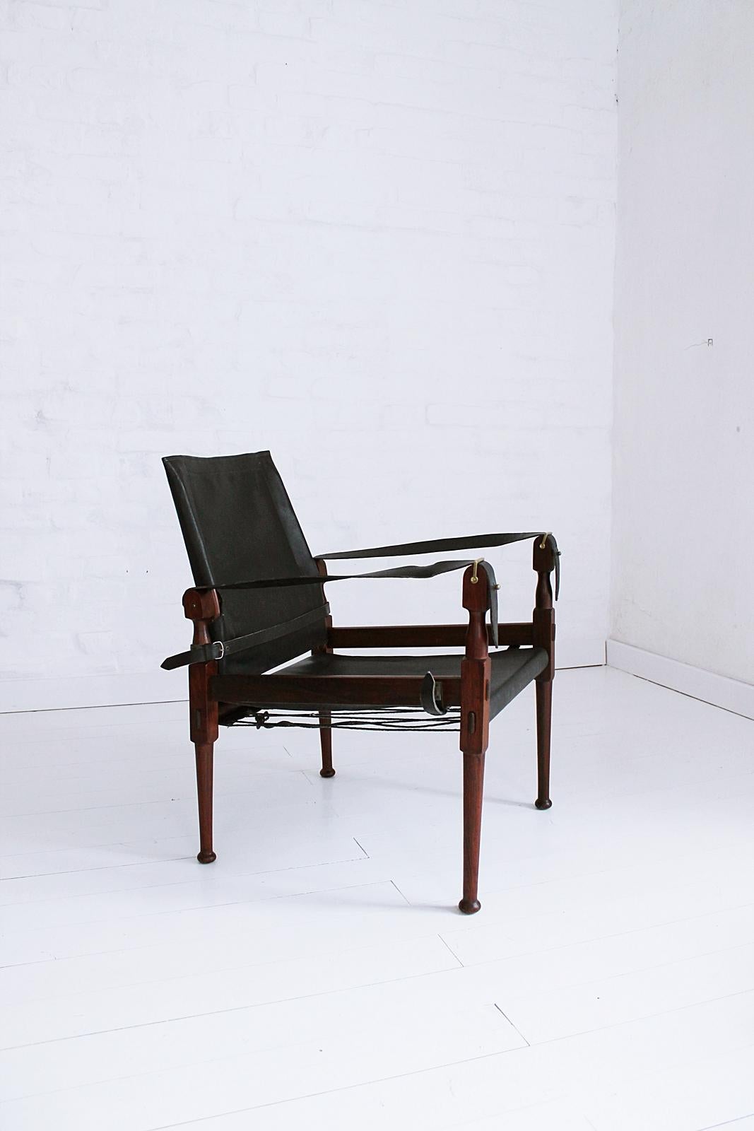 Mid-Century Modern Midcentury Safari Chair by M. Hayat & Brothers, 1970s