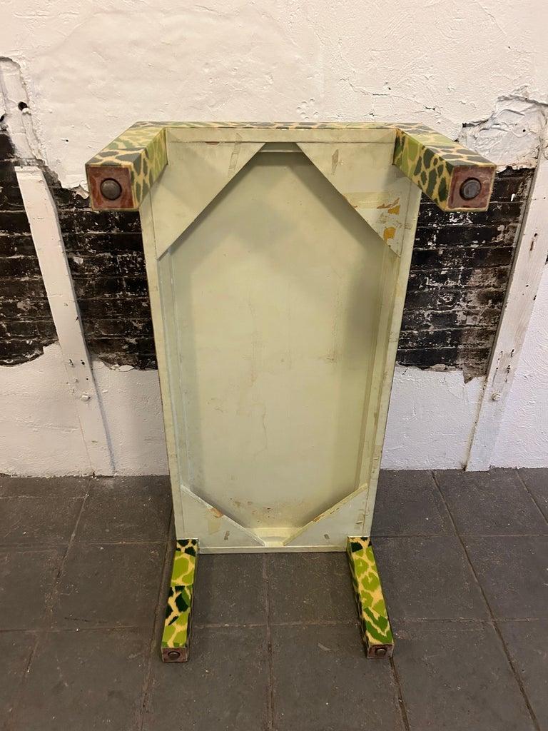 Mid Century Safari Jungle Print Resin Parsons Coffee Table Karl springer style For Sale 4