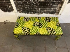 Mid Century Safari Jungle Print Resin Parsons Coffee Table Karl springer style