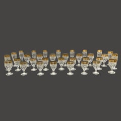 Set di 33 bicchieri in stile Saint Louis di metà secolo, modello Collection'S.