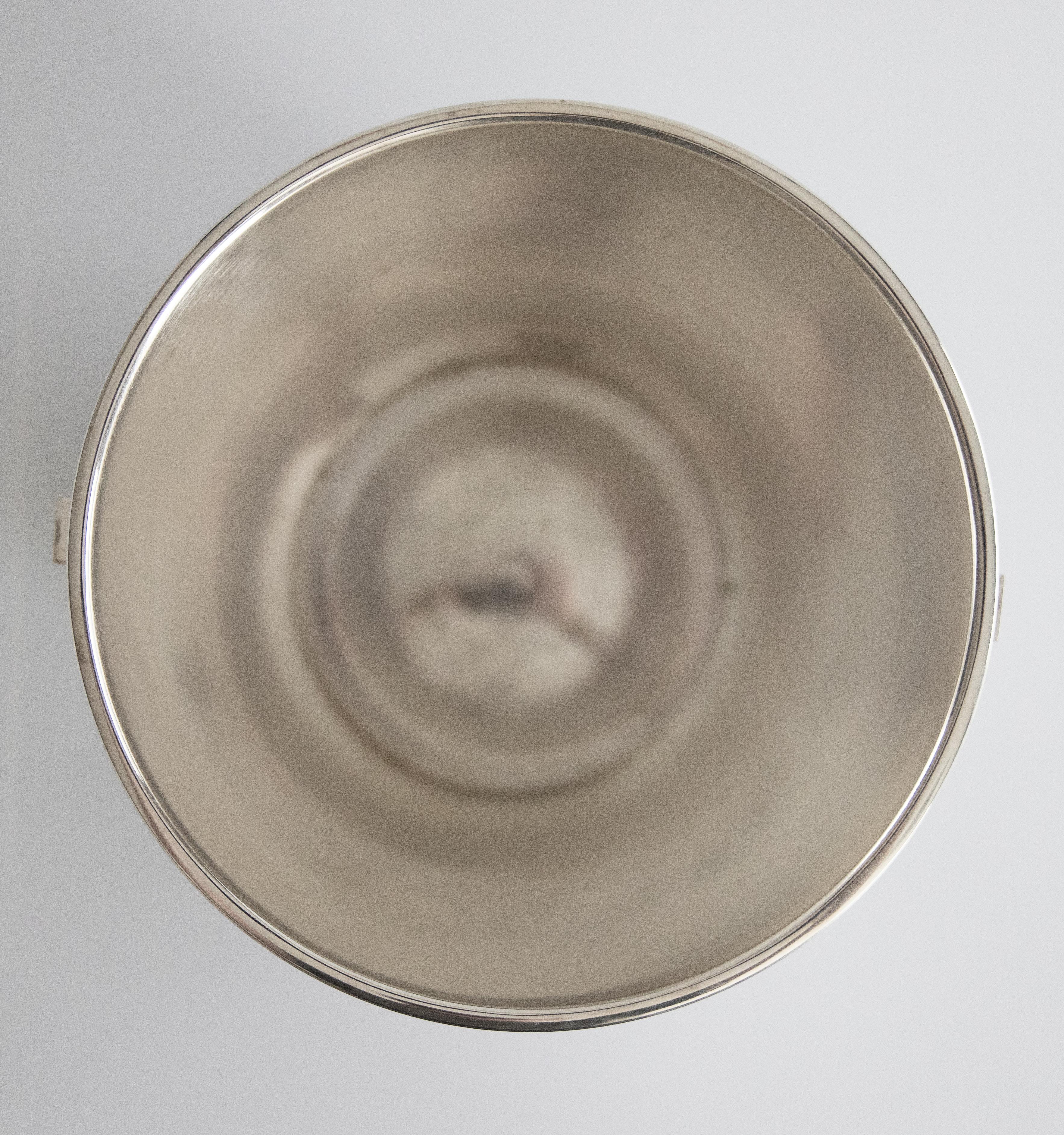 Mid Century Saint Medard French Silver Plate Champagne Bucket & Ice Bucket For Sale 3