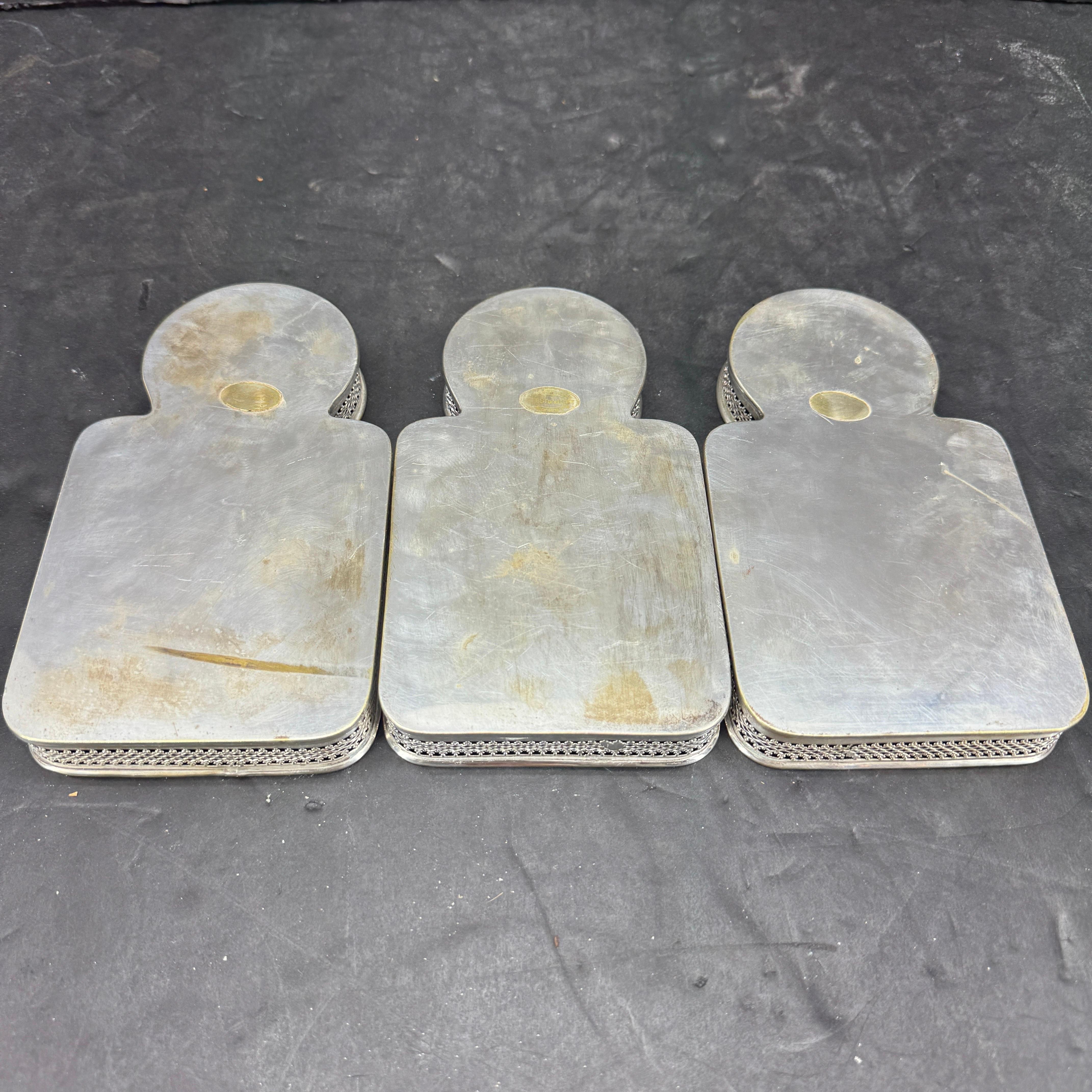 Juego de 3 bandejas para bebidas de Saks Fifth Ave de mediados de siglo en venta 4