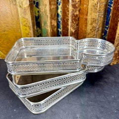 Mid-Century Saks Fifth Ave Set of 3 Barware Drink Trays