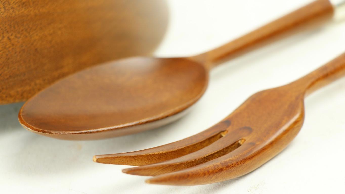 American Mid Century Salad Set by Richard Hudson for Revere Silversmiths