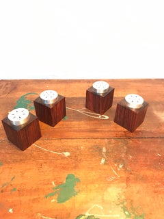 Midcentury Salt and Pepper Shakers in Sterling Sliver