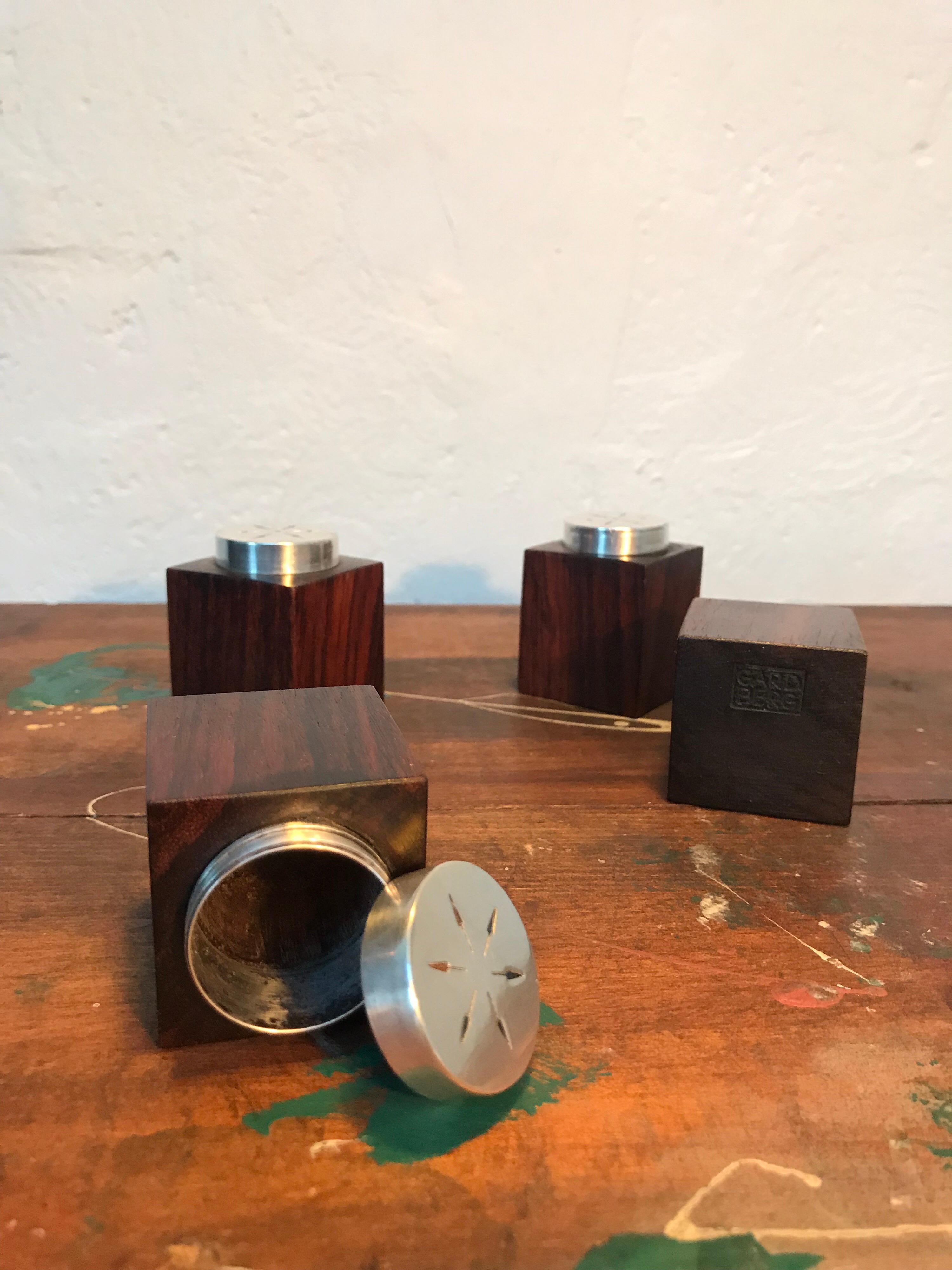 Mid-20th Century Midcentury Salt and Pepper Shakers in Sterling Sliver