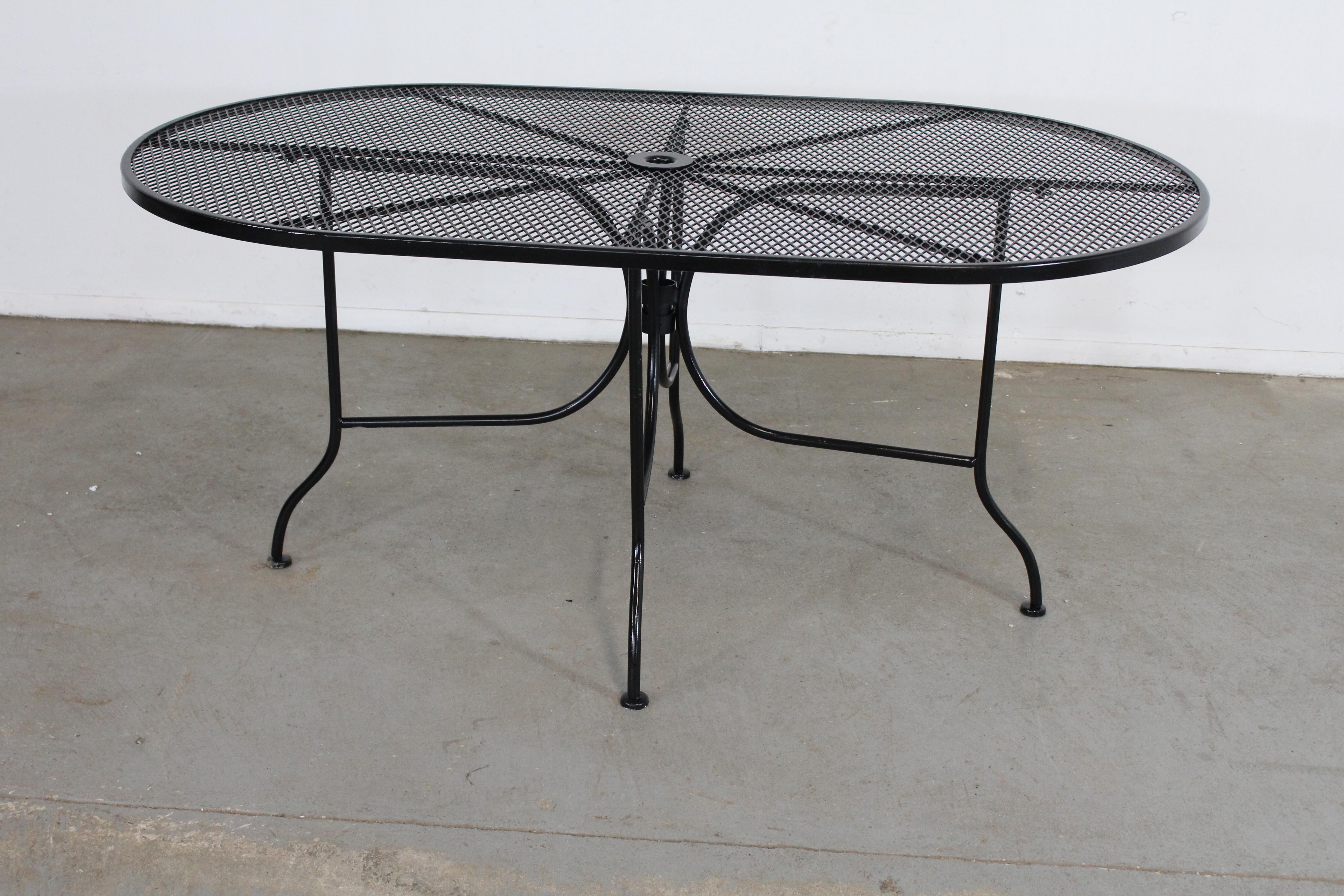 Mid-Century Salterini Oval Iron Outdoor Dining Table 3