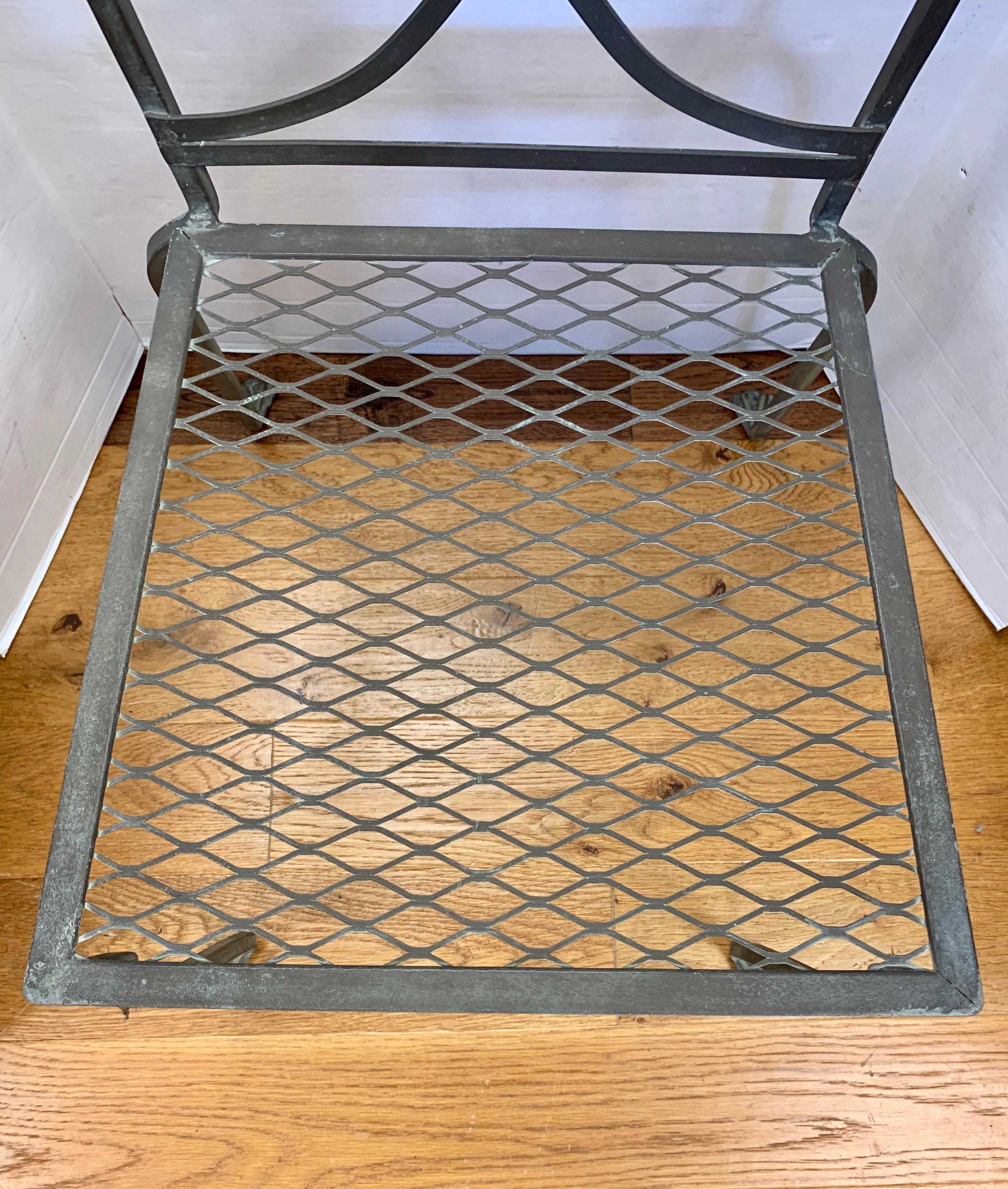 Midcentury Salterini Wrought Iron Dining Set, Table and 6 Chairs, 1950s 1