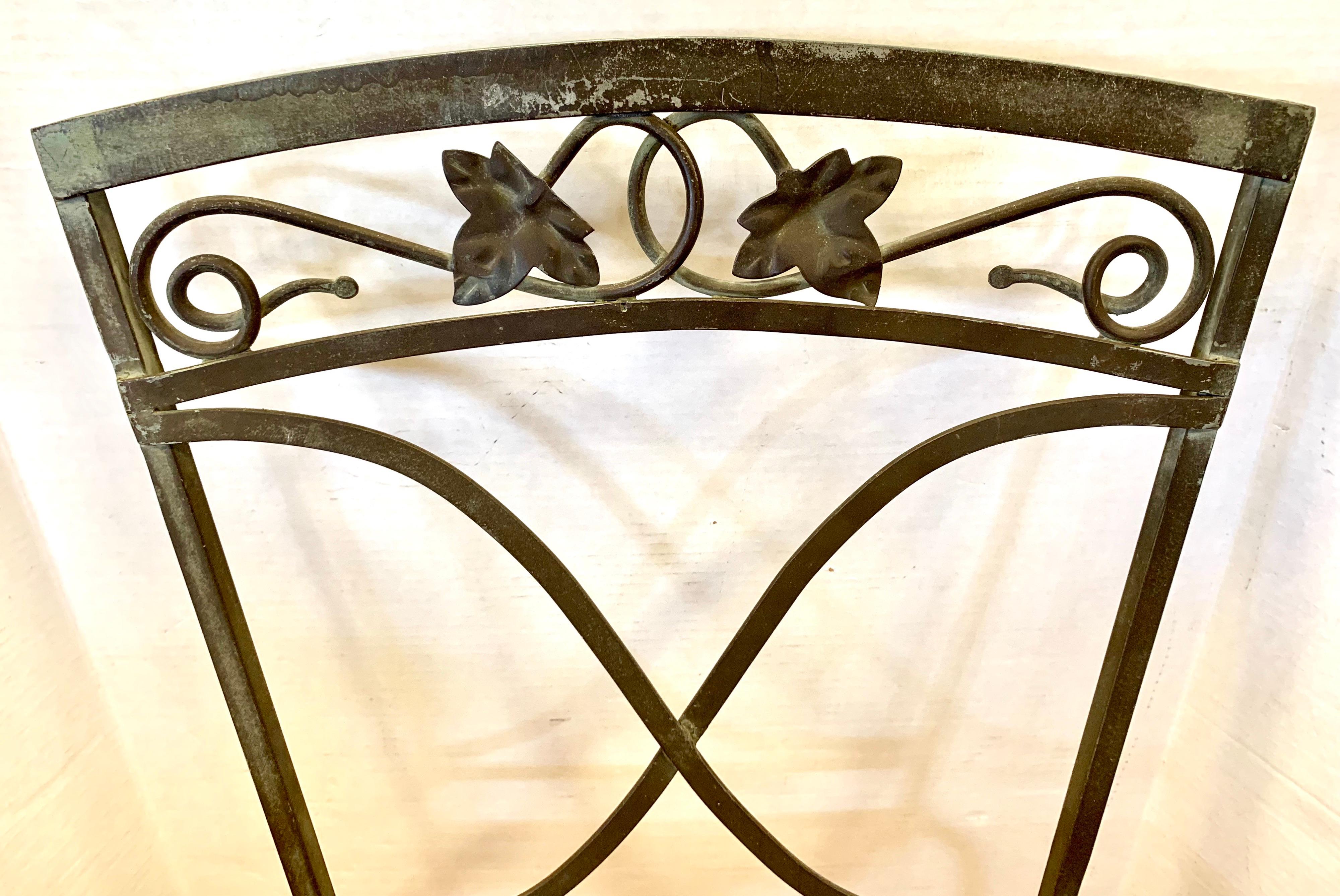 Mid-20th Century Midcentury Salterini Wrought Iron Dining Set, Table and 6 Chairs, 1950s