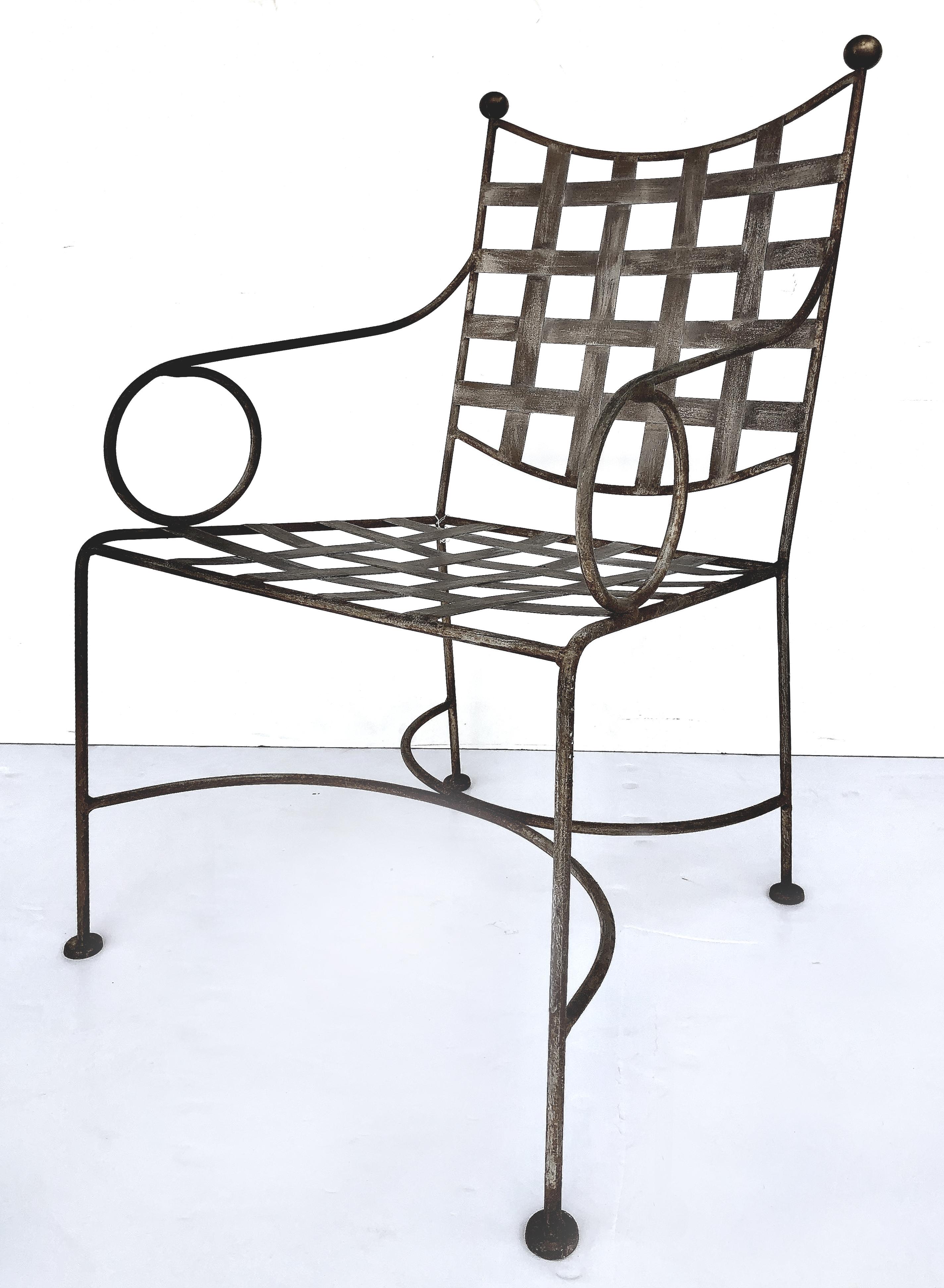 Unknown Midcentury Salterini Wrought Iron Garden Chairs, Pair