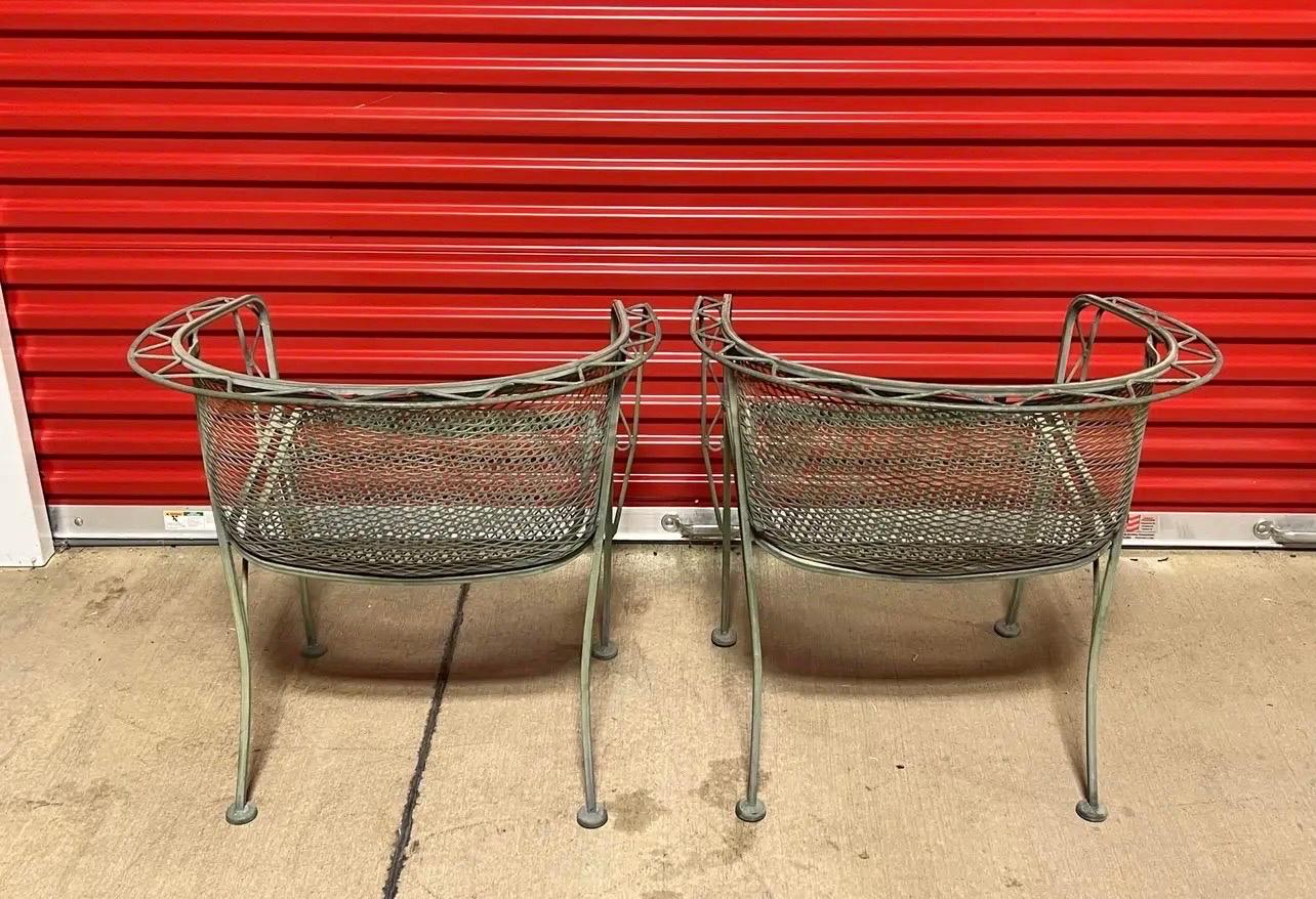 Mid Century Salterini Zig Zag Barrel Back Patio Chairs, Attributed - a Pair 2