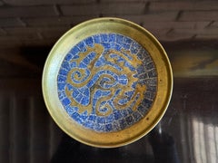 Mediados del siglo Salvador Teran Mosaico de azulejos y latón, cuenco con pie