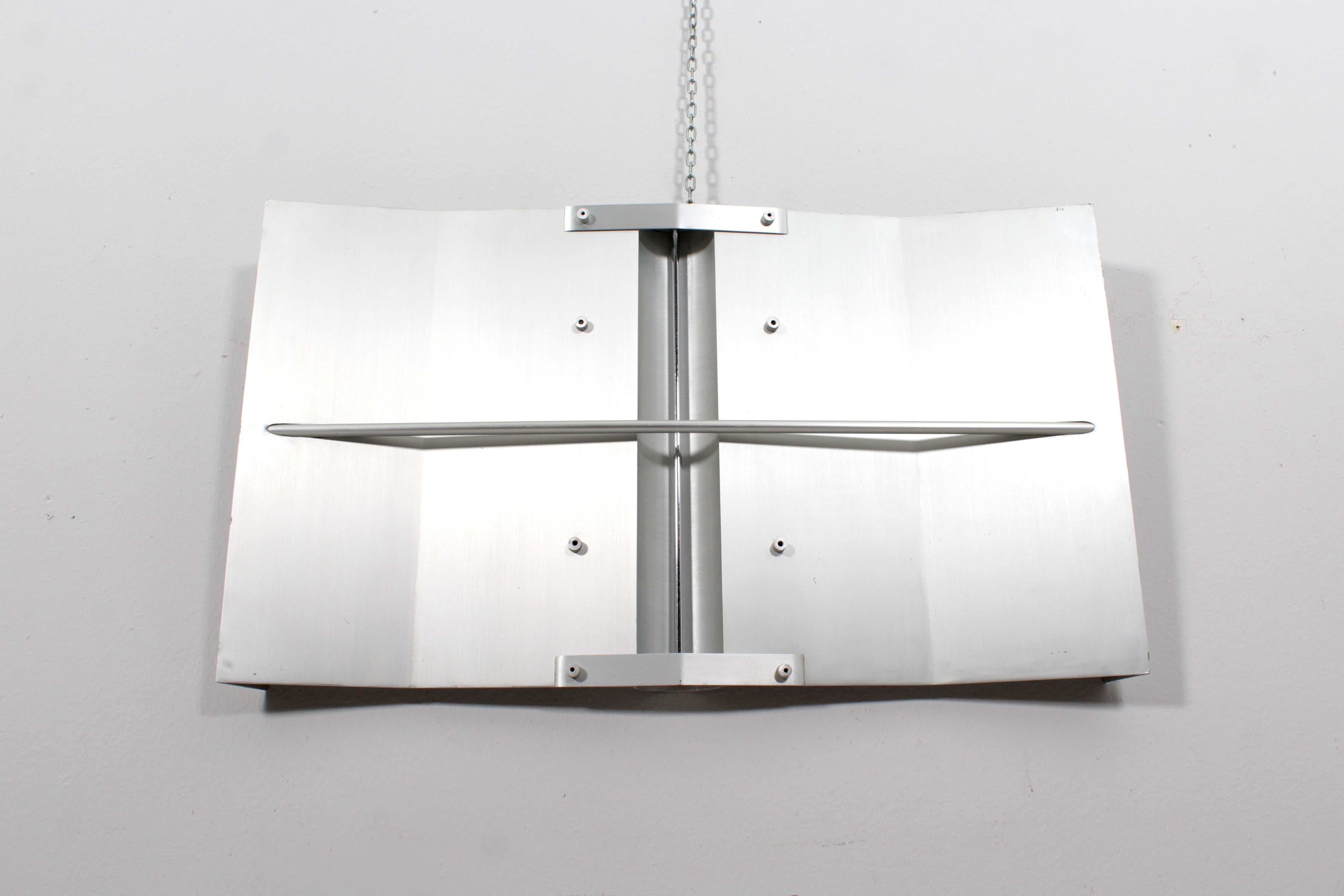 Aluminum Mid-Century Salvatore Messina Aluminium Panel Sculpture Italy in 1960s