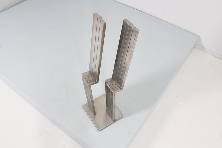 Midcentury Salvo Messina Steel Sheet Volume Sculpture Italy in, 1960s