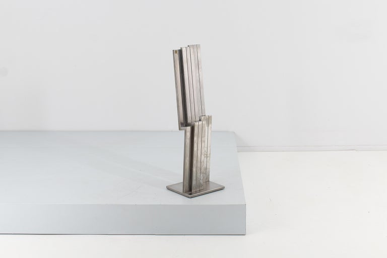 Midcentury Salvo Messina Steel Sheet Volume Sculpture Italy in, 1960s