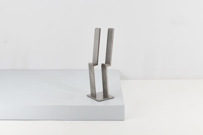 Midcentury Salvo Messina Steel Sheet Volume Sculpture Italy in, 1960s