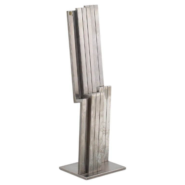 Midcentury Salvo Messina Steel Sheet Volume Sculpture Italy in, 1960s