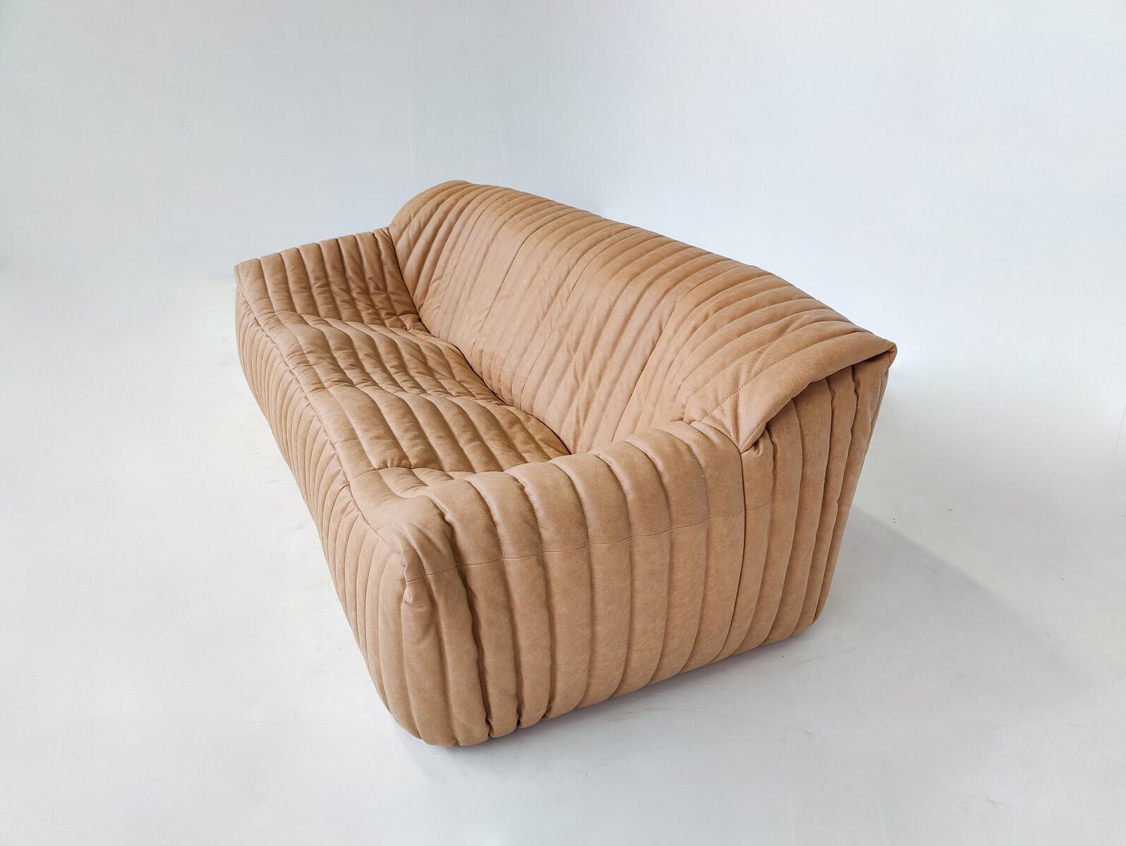 Leather Mid-Century Sandra Seating Set by Annie Hieronimus for Ligne Roset, 1970s