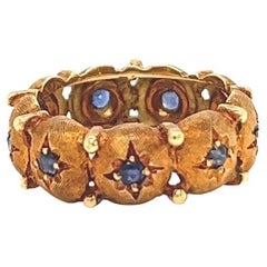 Mid-Century Sapphire 18 Karat Yellow Gold Ring