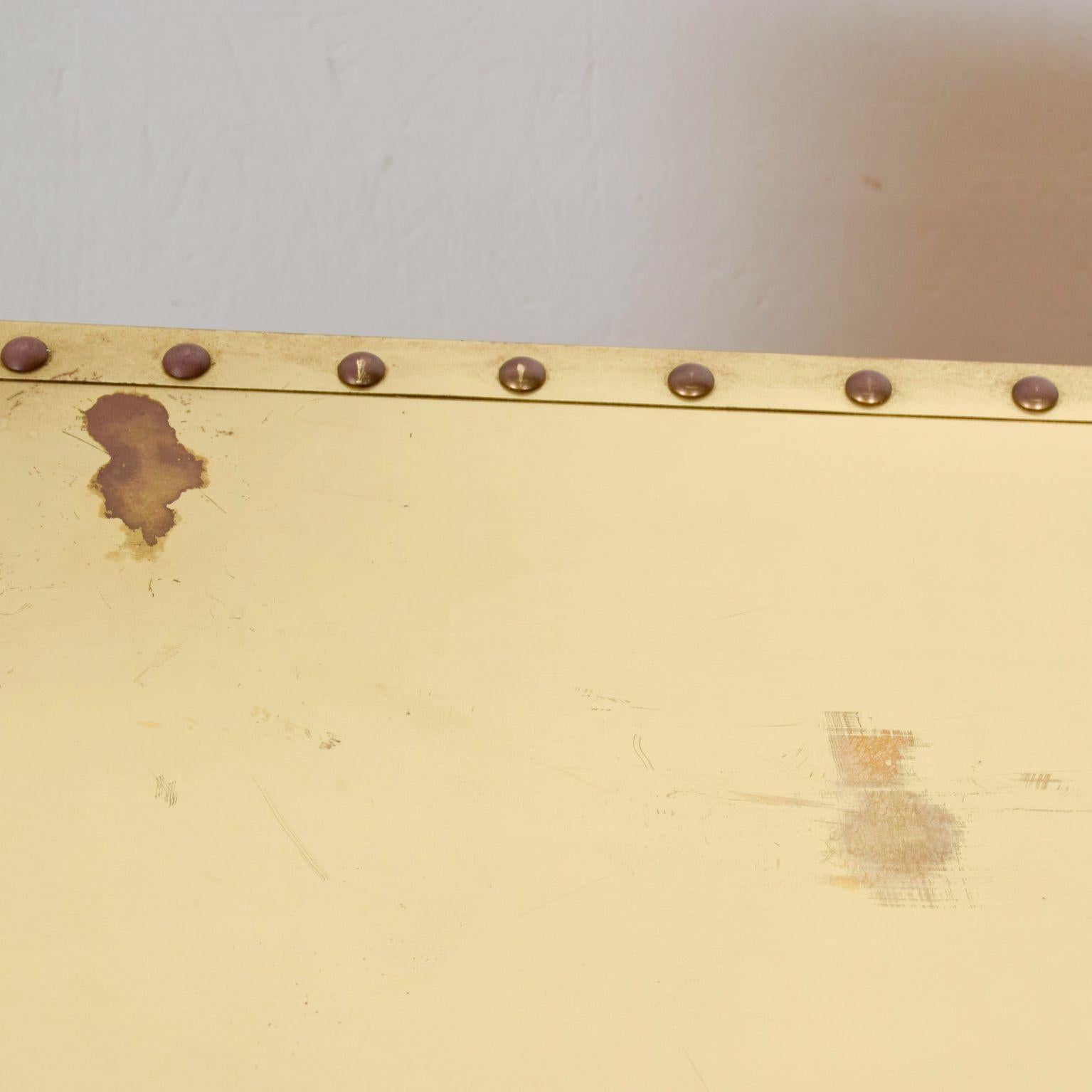 Midcentury Sarreid Ltd from Spain, Brass Double Dresser Studded Nail Head, 1970s 1