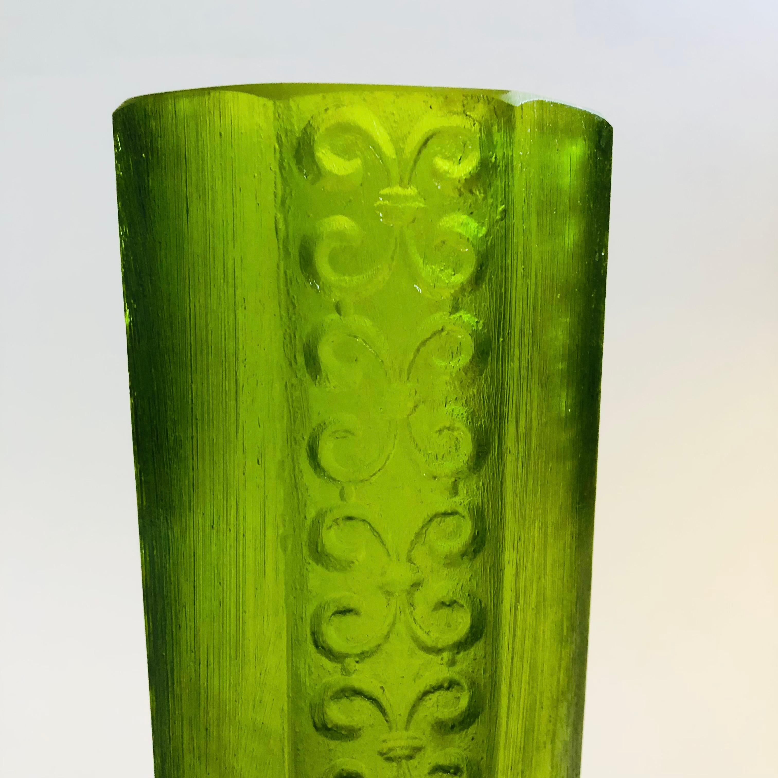 Mid-Century Modern Mid Century Sascha Brastoff Green Resin Candle Holder or Vase