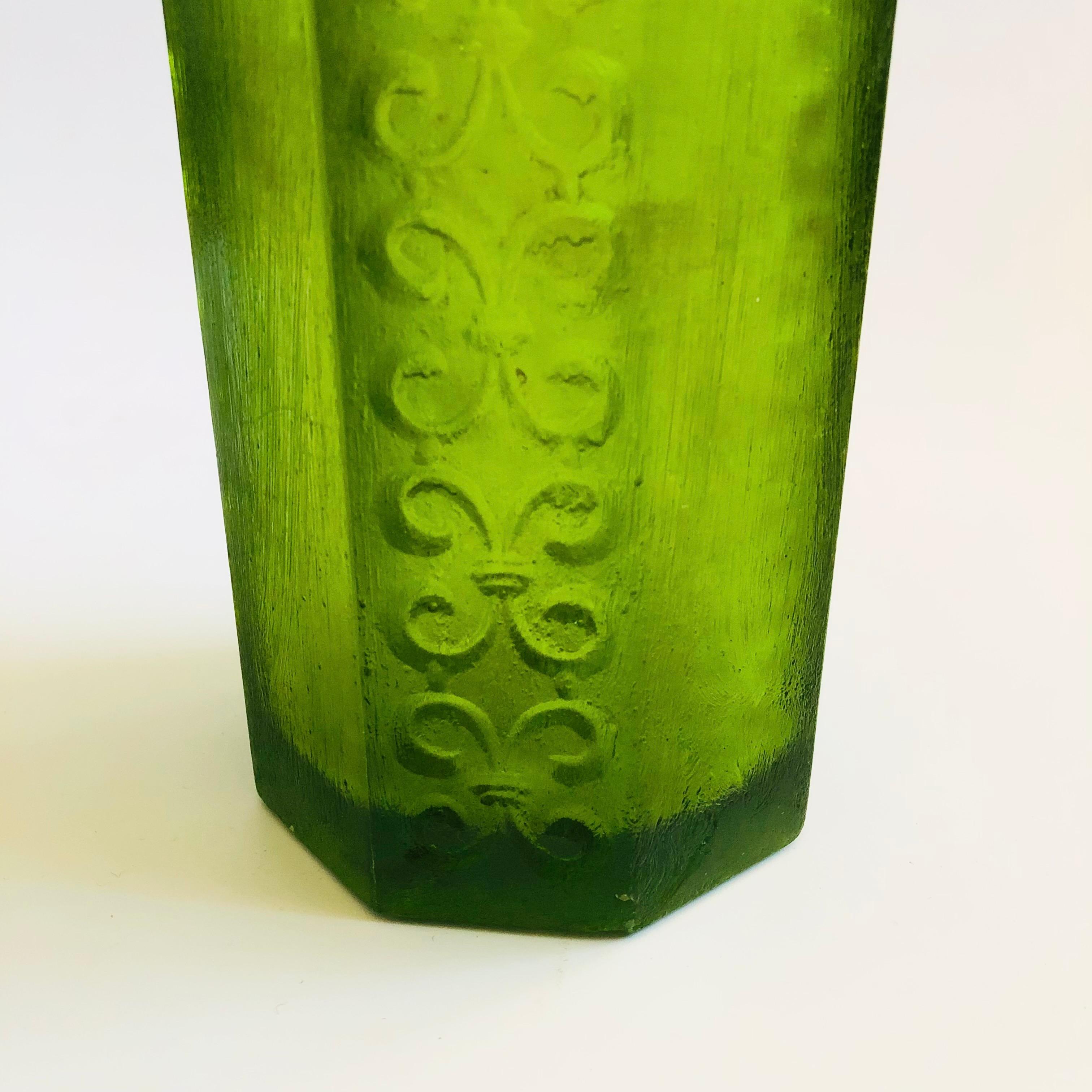 American Mid Century Sascha Brastoff Green Resin Candle Holder or Vase
