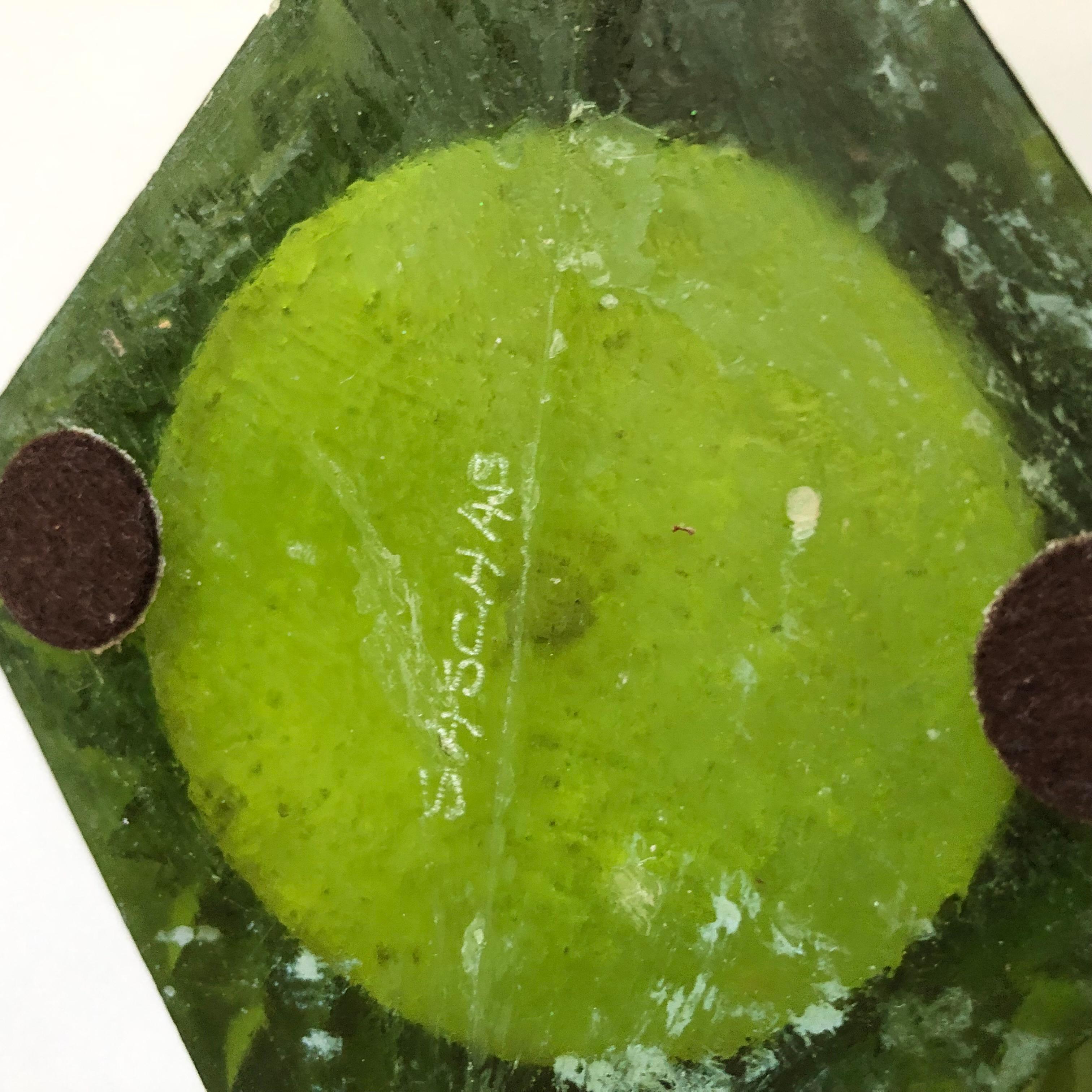 Mid Century Sascha Brastoff Green Resin Candle Holders or Vases - Set of 2 For Sale 1