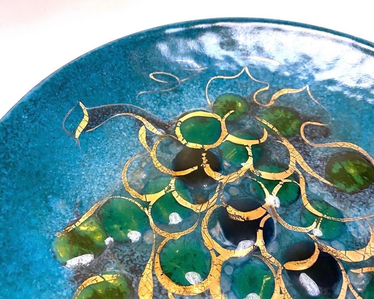 Mid-Century Sascha Brastoff Signed Enamel Plate In Good Condition For Sale In Charleston, SC