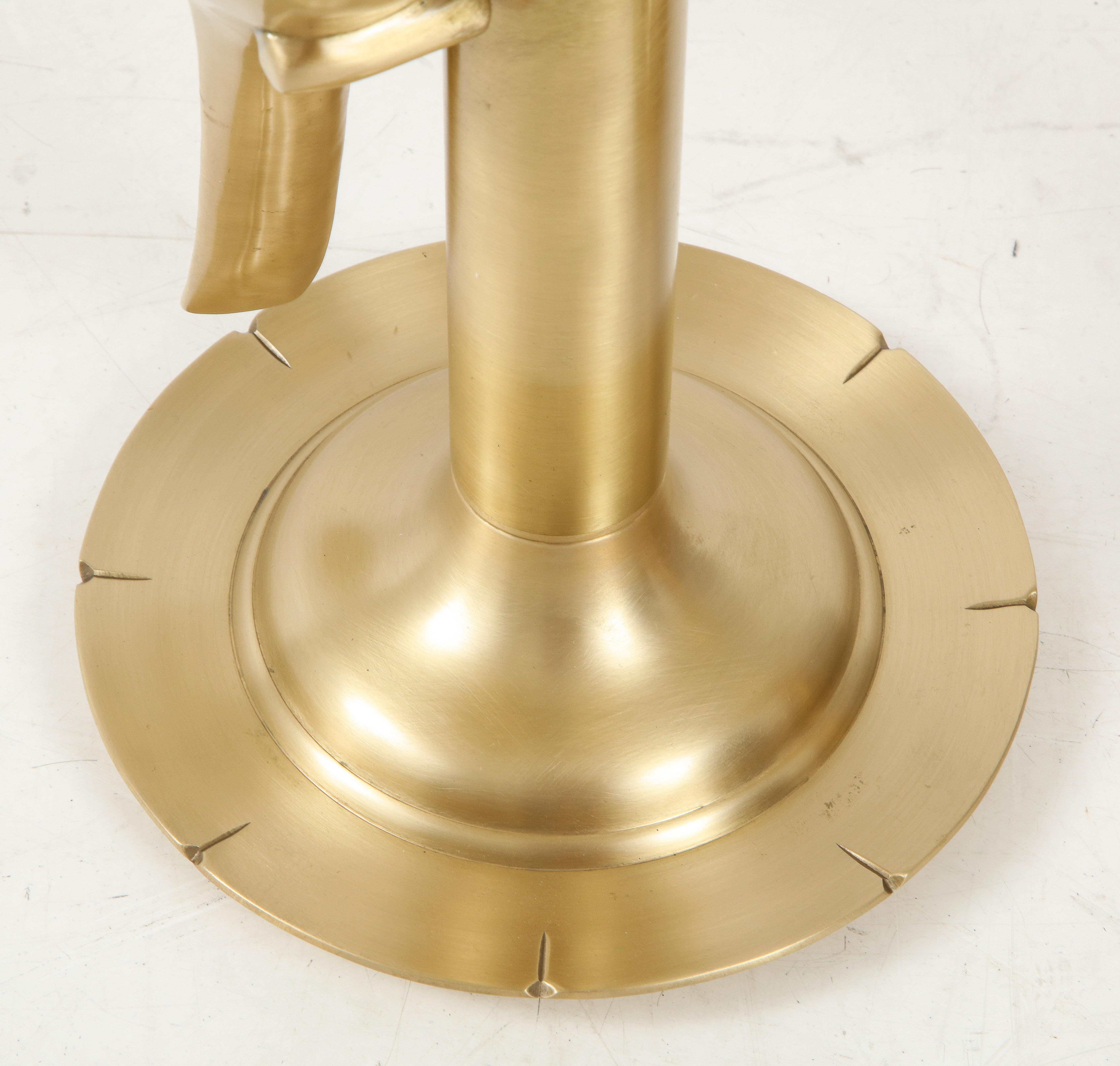 Midcentury Satin Brass Parrot Lamps For Sale 2