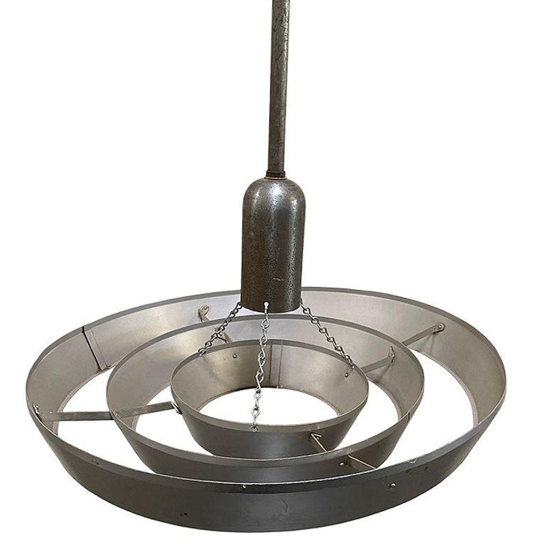 Mid-Century Modern Plafonnier « Saturn » du milieu du siècle en aluminium 19