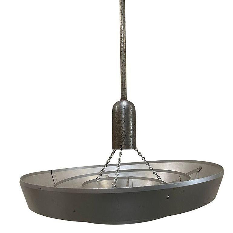 Américain Plafonnier « Saturn » du milieu du siècle en aluminium 19