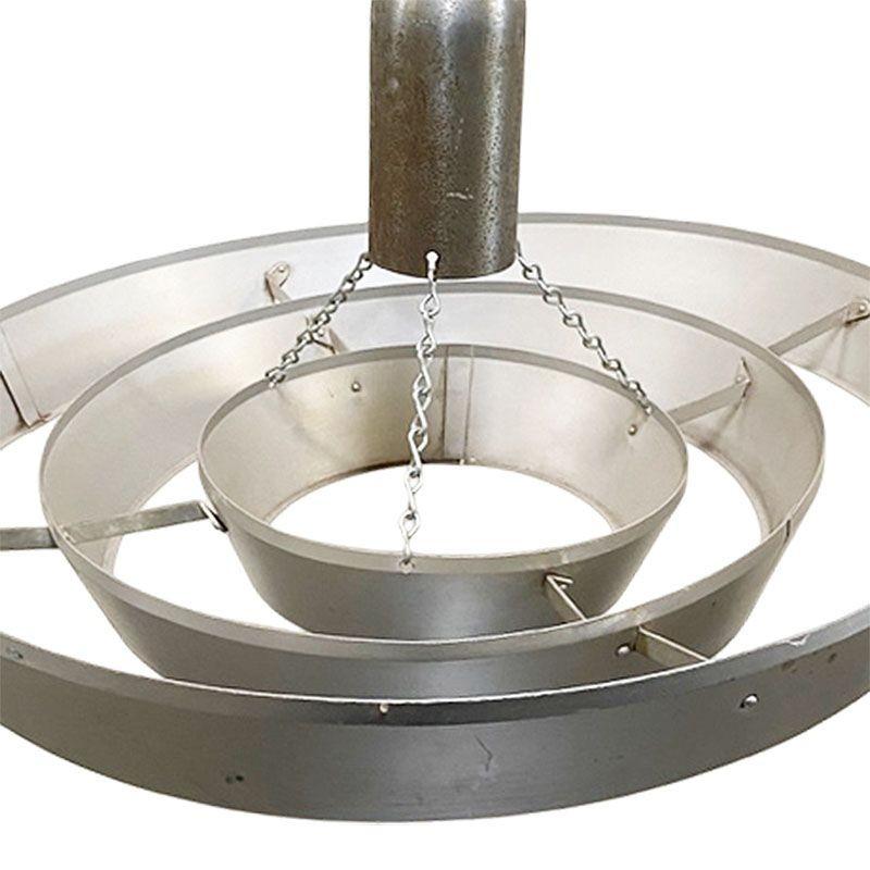 Milieu du XXe siècle Plafonnier « Saturn » du milieu du siècle en aluminium 19