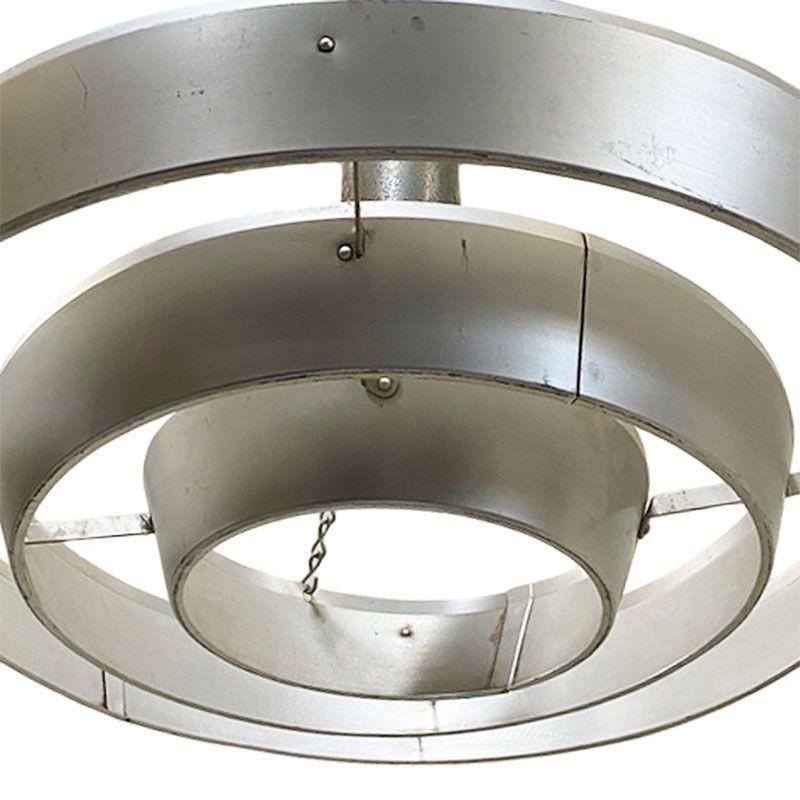 Aluminium Plafonnier « Saturn » du milieu du siècle en aluminium 19