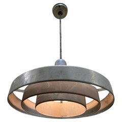 Mid-Century "Saturn" Ceiling Steel 19" Pendant by Kurt Versen, 22 Available