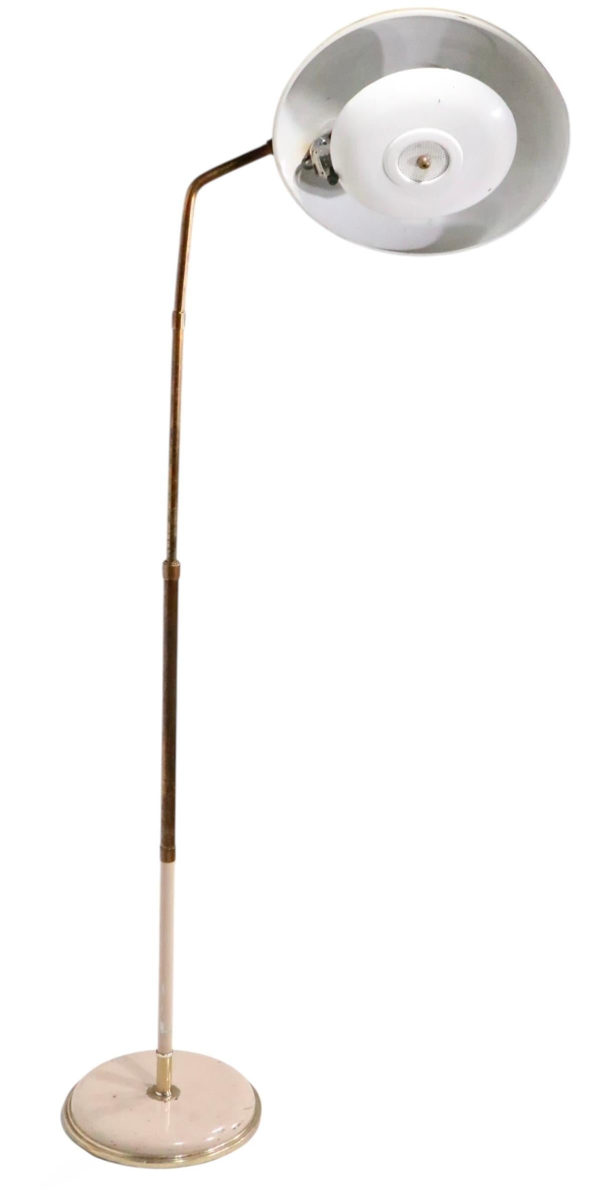 Mid Century Saucer Shade Stehleuchte Entworfen von Gerald Thurston für Lightolier im Angebot 3