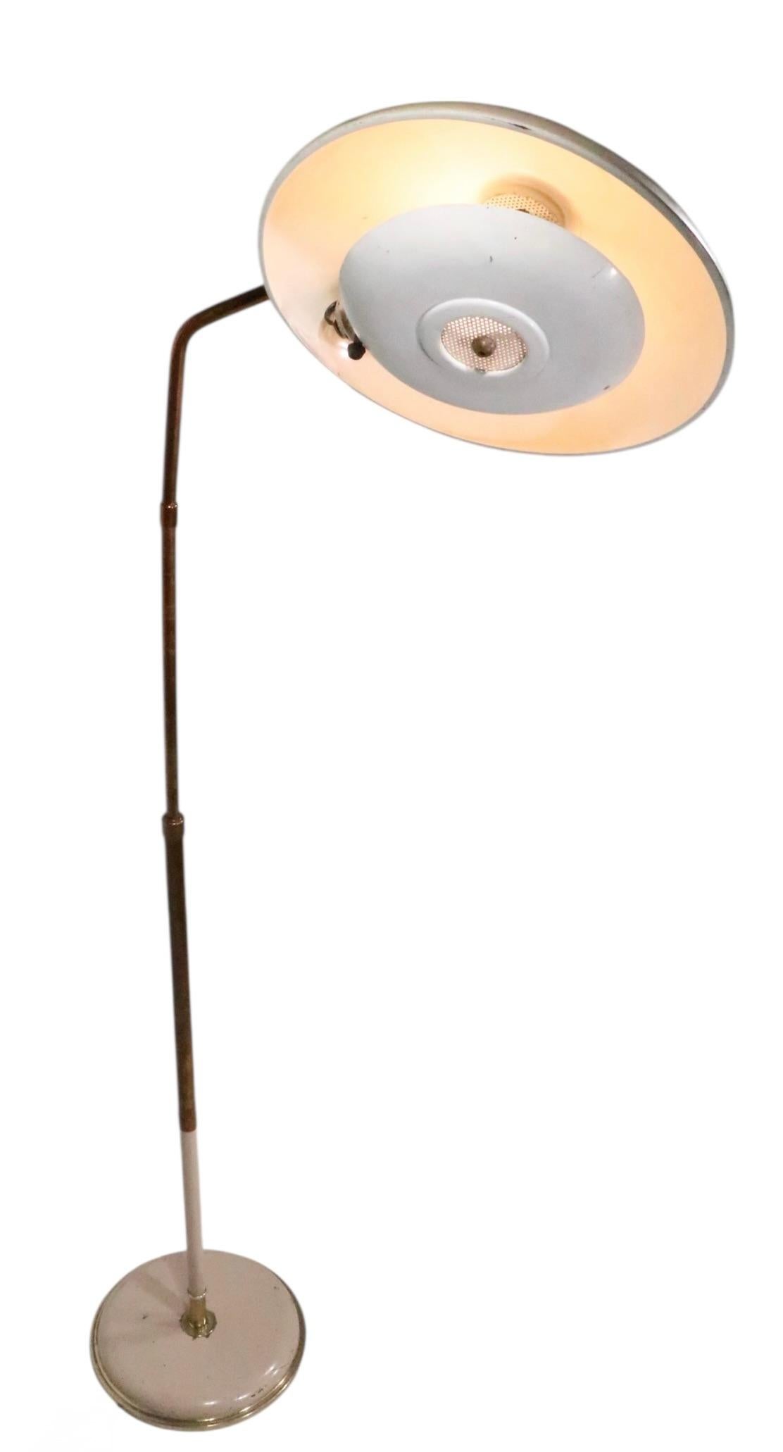 Mid Century Saucer Shade Stehleuchte Entworfen von Gerald Thurston für Lightolier im Angebot 5