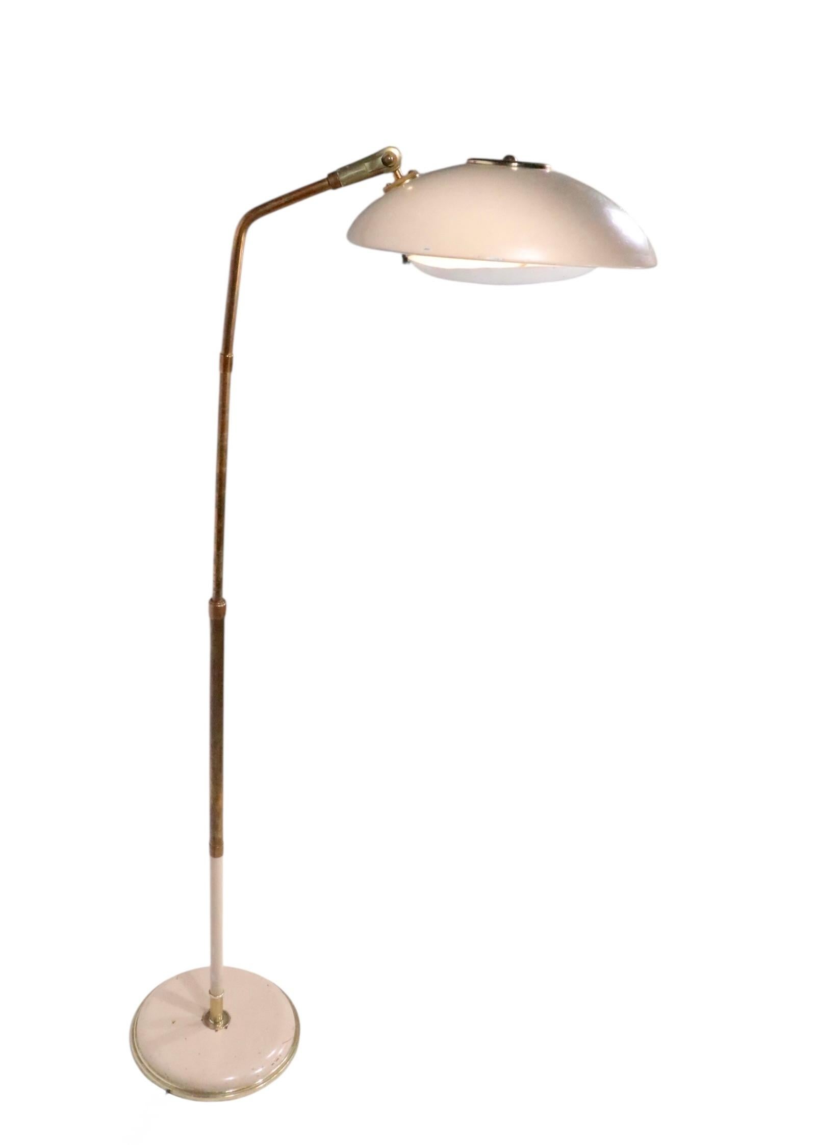 Mid Century Saucer Shade Stehleuchte Entworfen von Gerald Thurston für Lightolier im Angebot 6