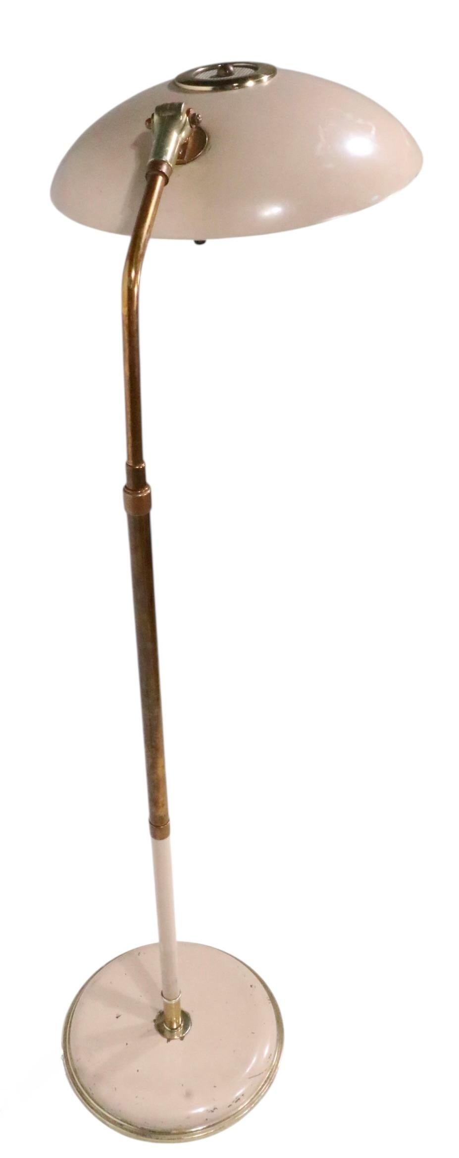 Mid Century Saucer Shade Stehleuchte Entworfen von Gerald Thurston für Lightolier im Angebot 9