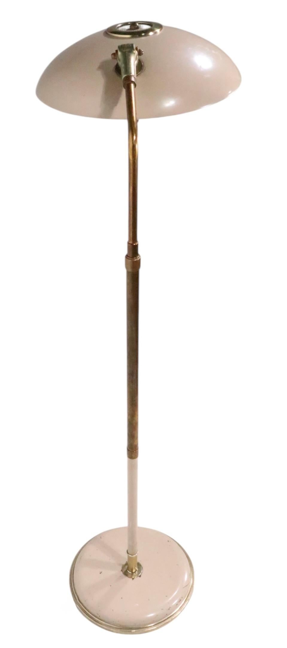 Mid Century Saucer Shade Stehleuchte Entworfen von Gerald Thurston für Lightolier im Angebot 10