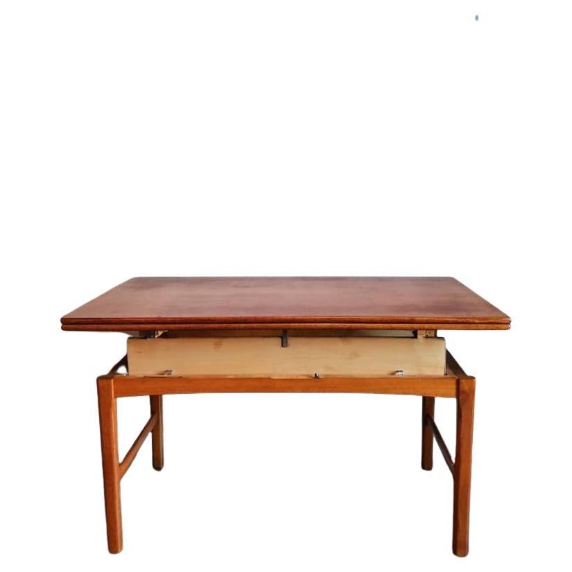 Mid-Century Scandi Modern Swedish Teak Metamorphic Extendable Table
