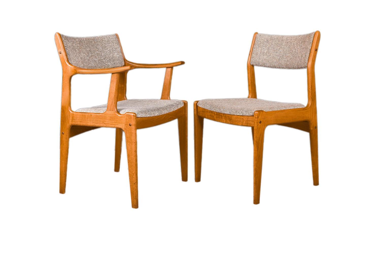 Midcentury Scandinavia Woodworks Co Teak Dining Chairs For Sale 3