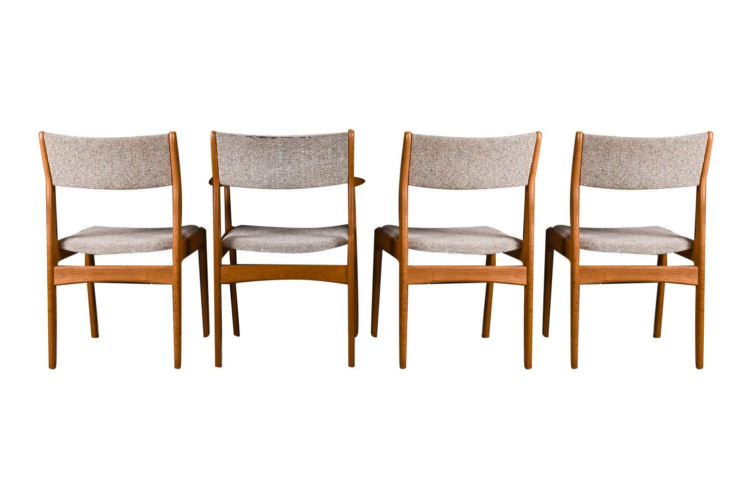 Singaporean Midcentury Scandinavia Woodworks Co Teak Dining Chairs For Sale