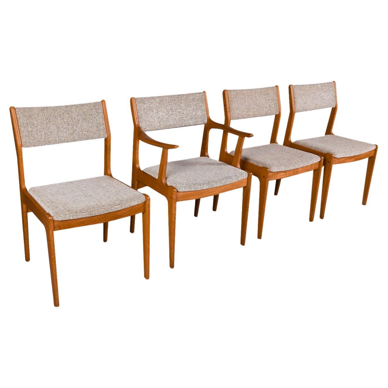 Midcentury Scandinavia Woodworks Co Teak Dining Chairs For Sale